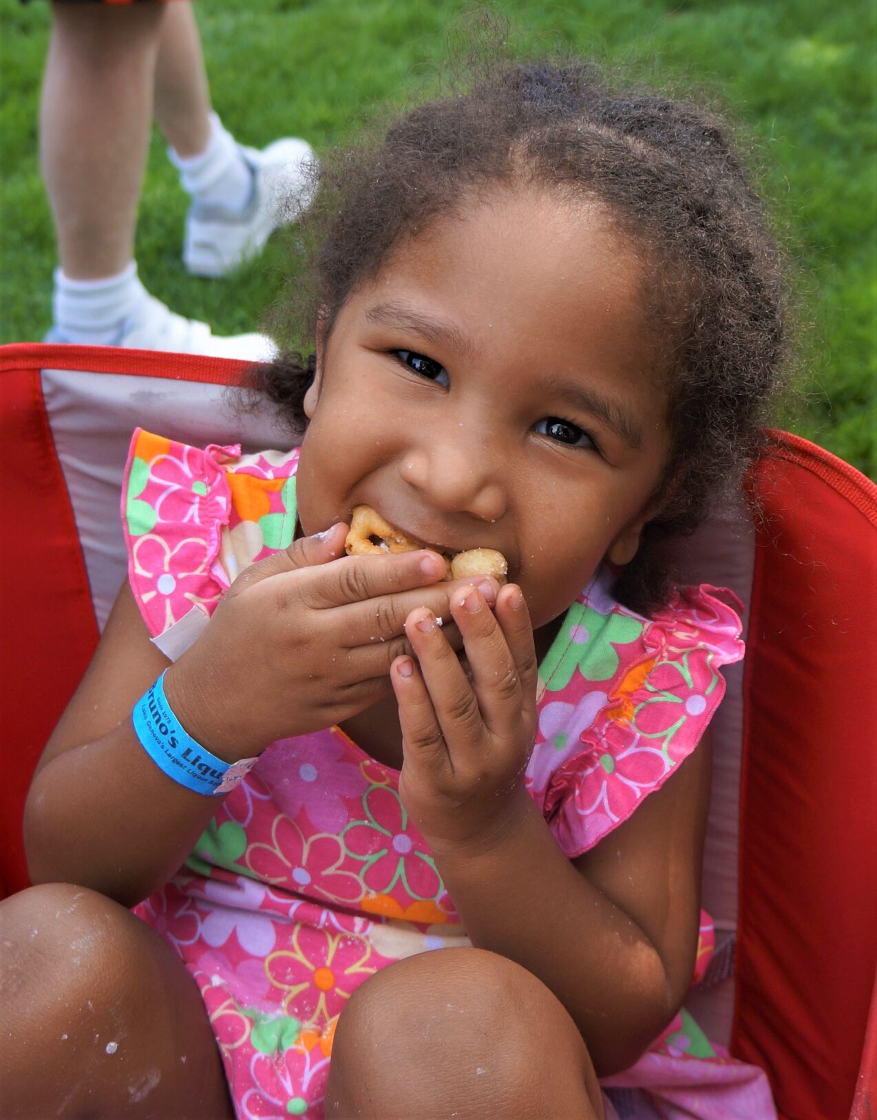 Enjoying tasty treats at Bacon Fest